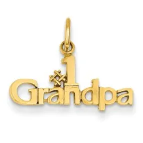 #1 Grandpa Charm in 14k Gold