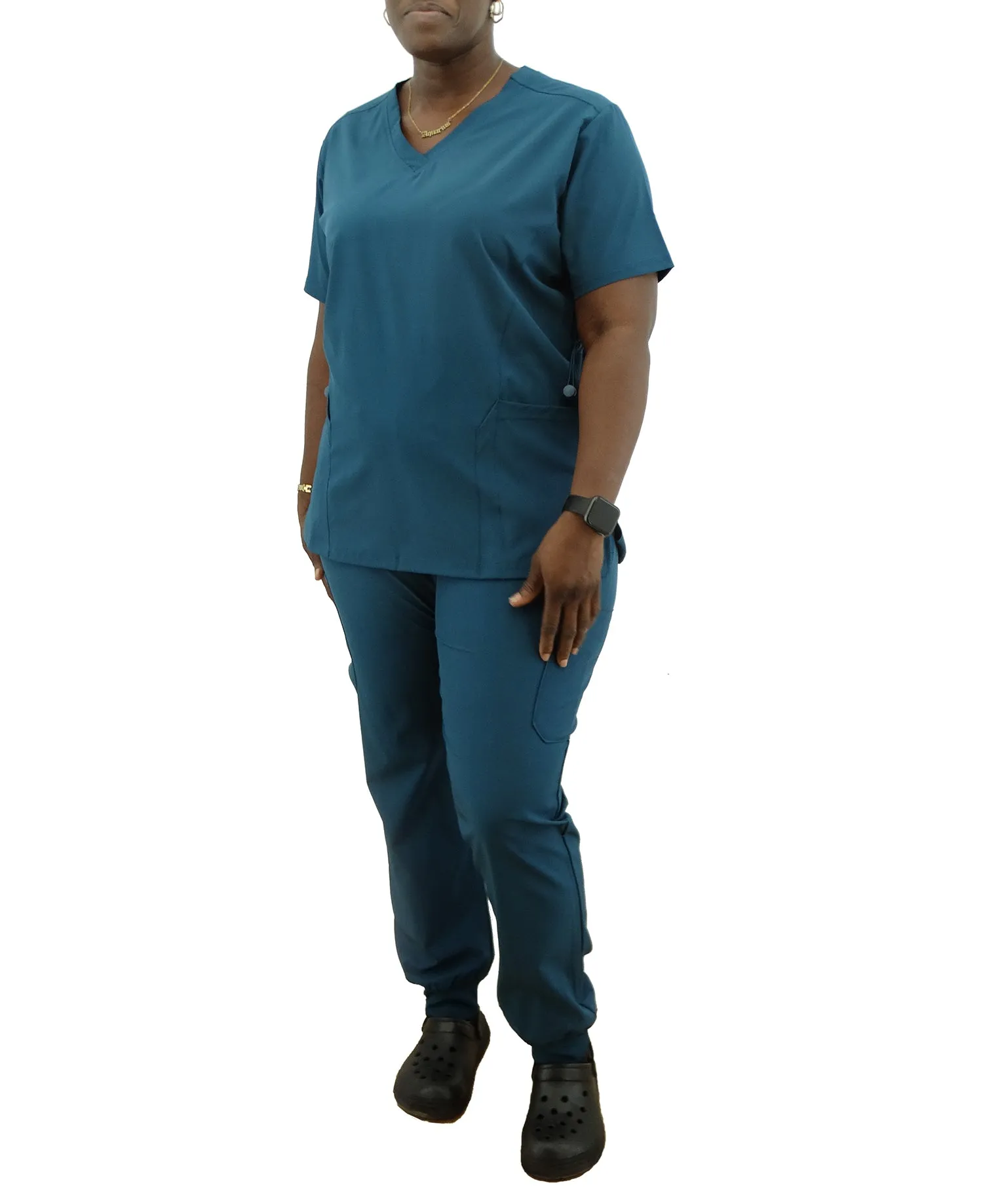 1386CARIBBEAN, Scrubaid, 2pc Jogger Pants Scrub Set-Caribbean (S-2XL)