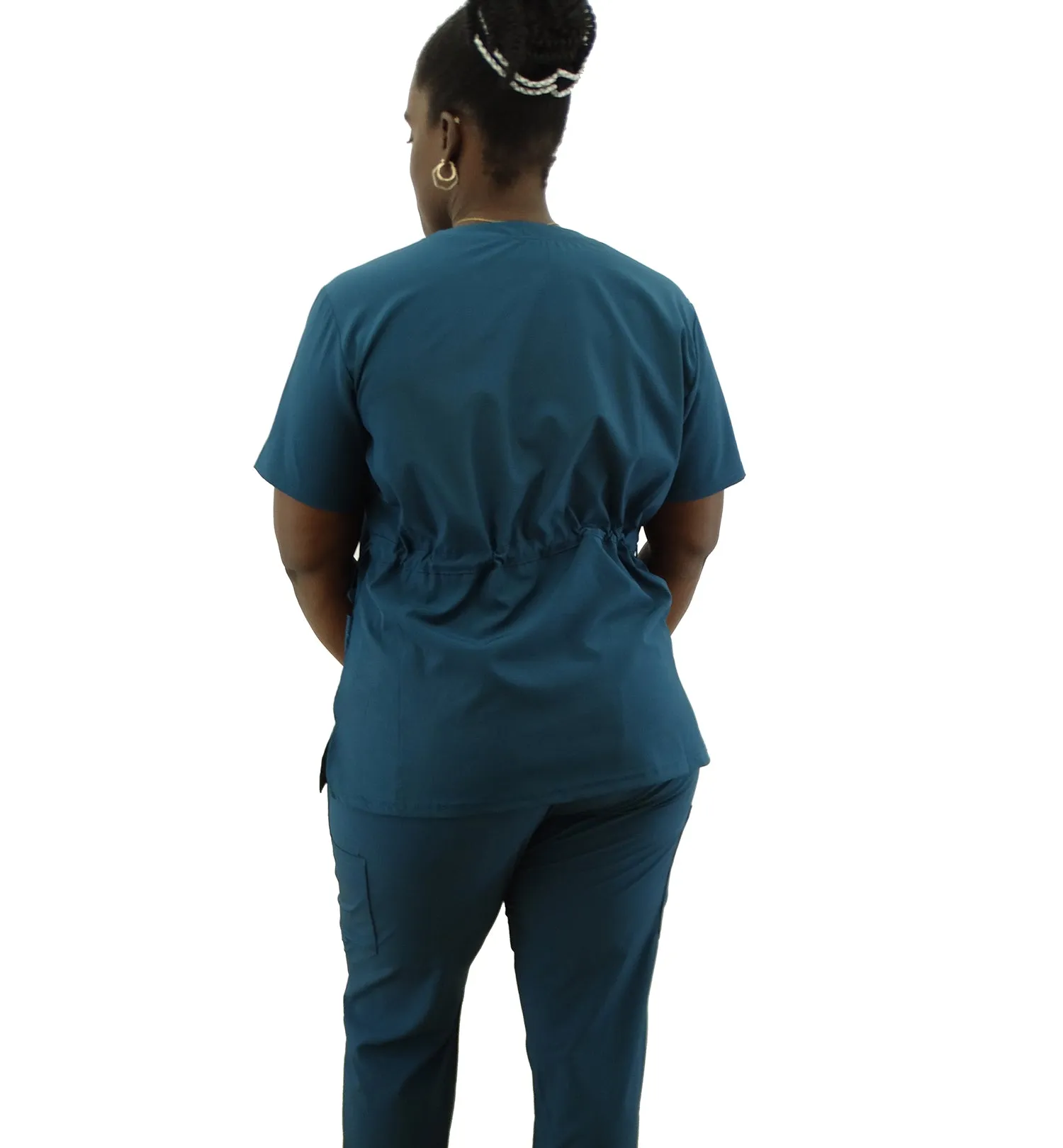 1386CARIBBEAN, Scrubaid, 2pc Jogger Pants Scrub Set-Caribbean (S-2XL)