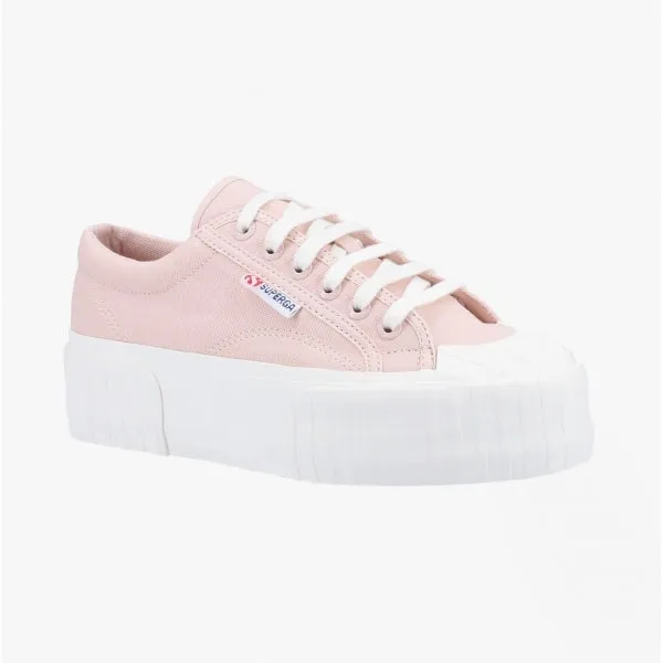 2631 STRIPE PLATFORM Ladies Trainers Pink