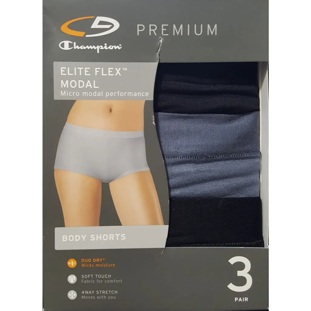 3 PACK Champion C9 CM41BA Premium Elite Flex Modal 2XL XXL Black & Gray