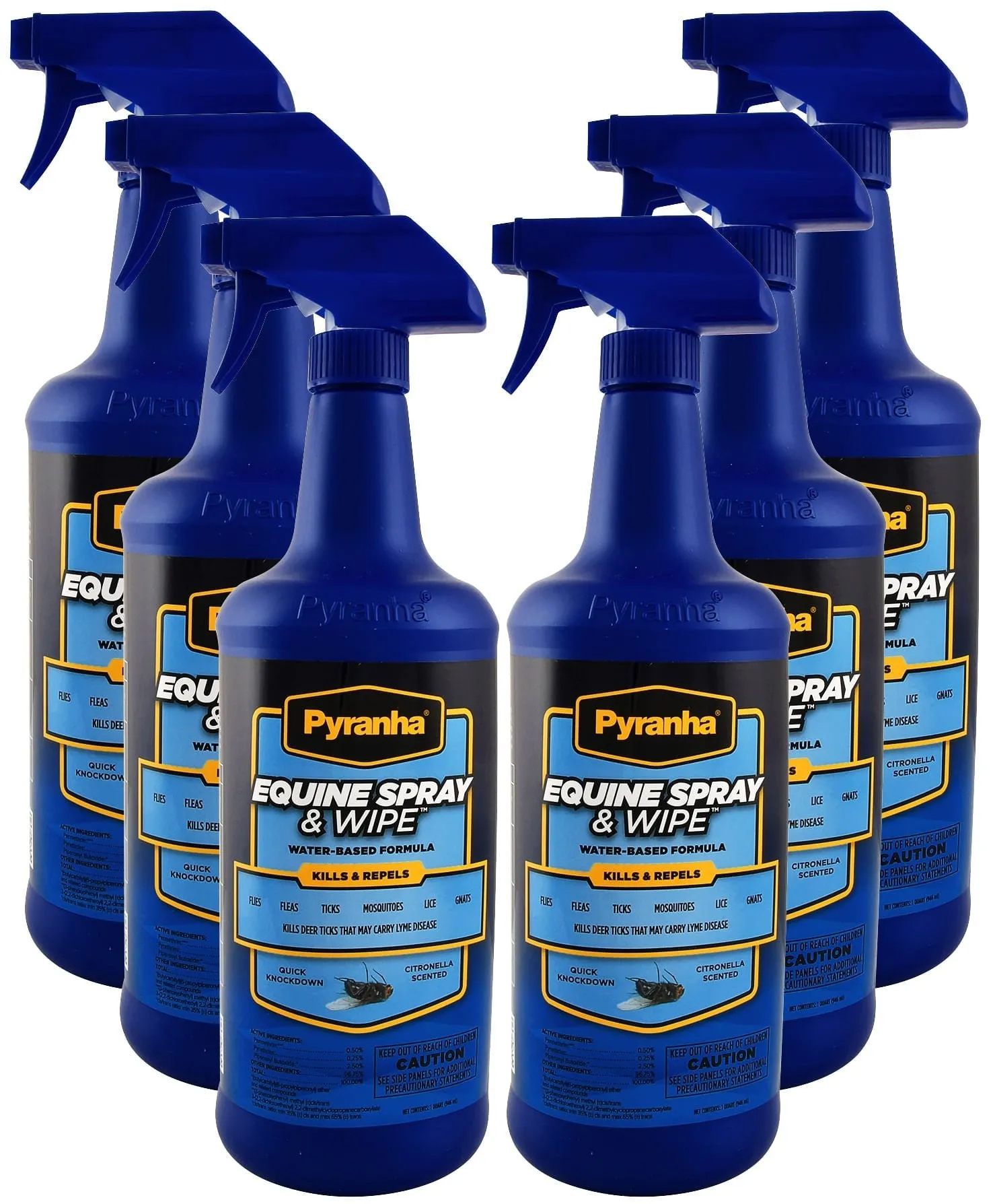 32 oz Pyranha Equine Spray N' Wipe, 6 pack