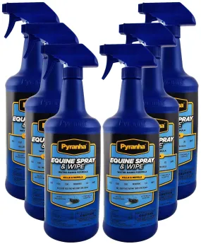 32 oz Pyranha Equine Spray N' Wipe, 6 pack