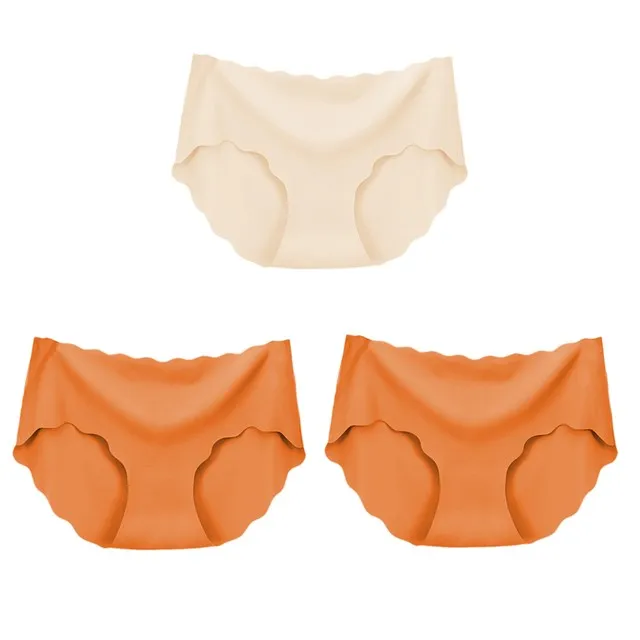 3Pcs Seamless Underwear Silk Panties