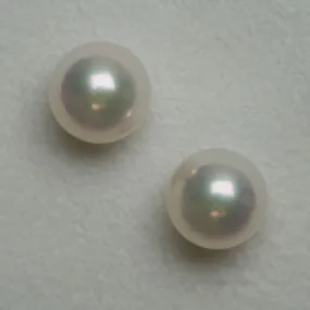 7.90 and 7.96 mm GIA Certified Hanadama Akoya Pearl Stud Earrings