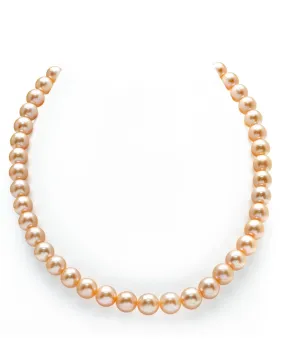 8.5-9.5mm Peach Freshwater Pearl Necklace - AAAA Quality