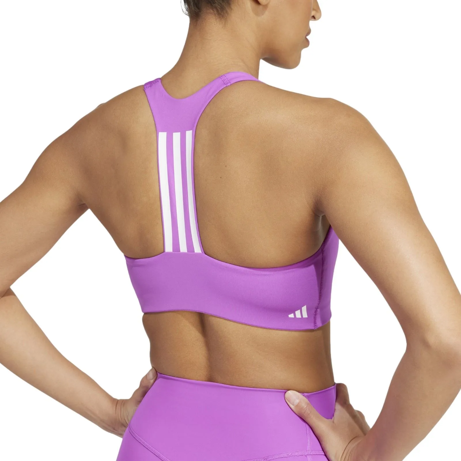 adidas Powerimpact Training Medium Support 3-Stripe Womens Bra