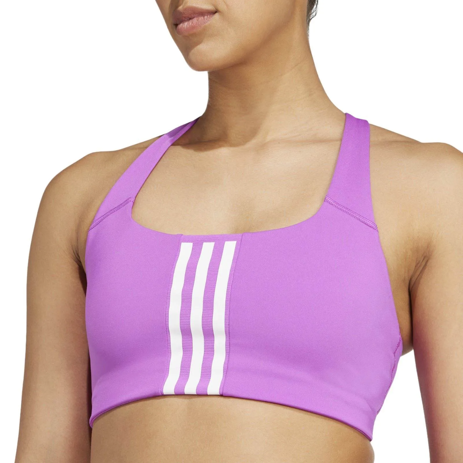 adidas Powerimpact Training Medium Support 3-Stripe Womens Bra