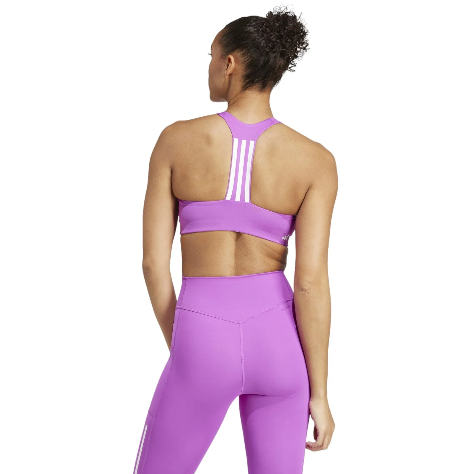 adidas Powerimpact Training Medium Support 3-Stripe Womens Bra