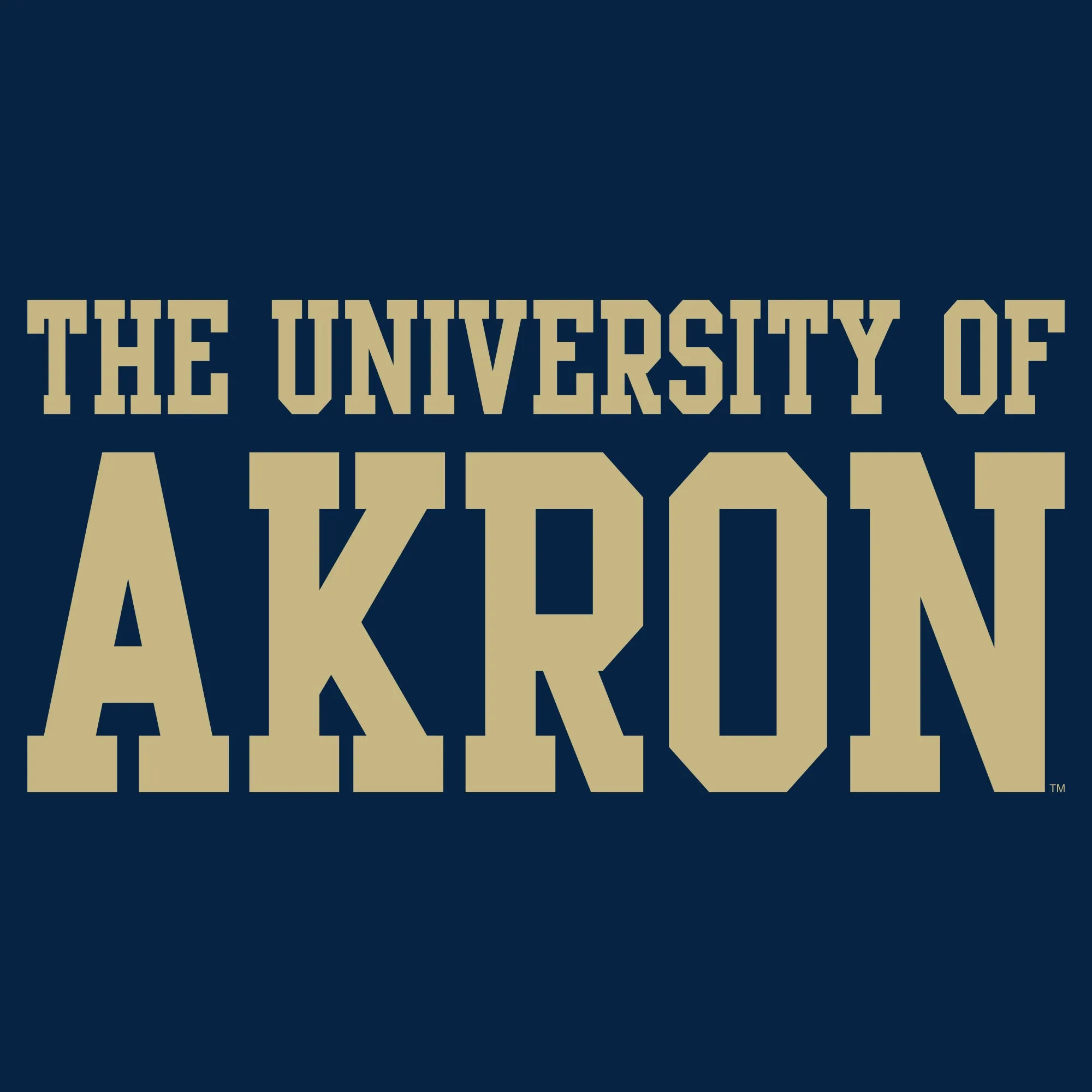 Akron Zips Basic Block Crewneck Sweatshirt - Navy