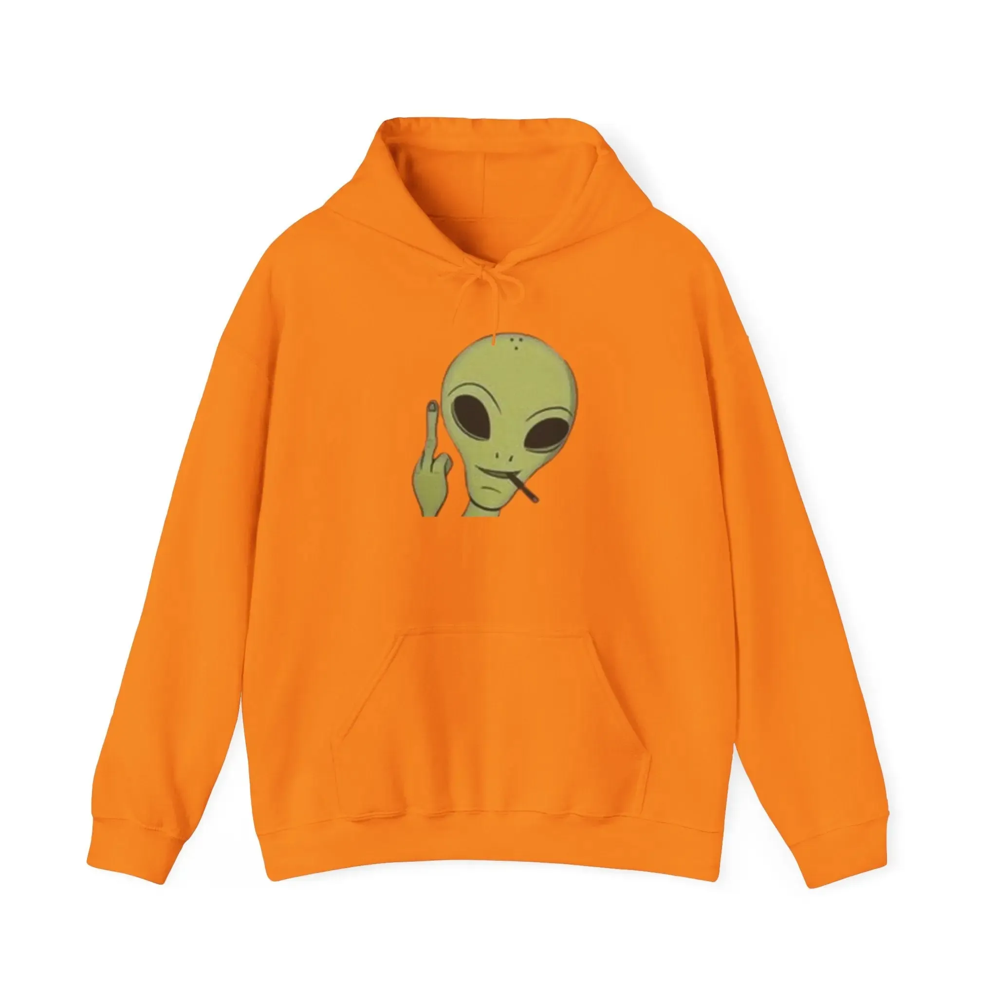 Alien Vibes MENS and women  Heavy Blend Hoodie - Fun Orange Sweatshirt for Casual Wear