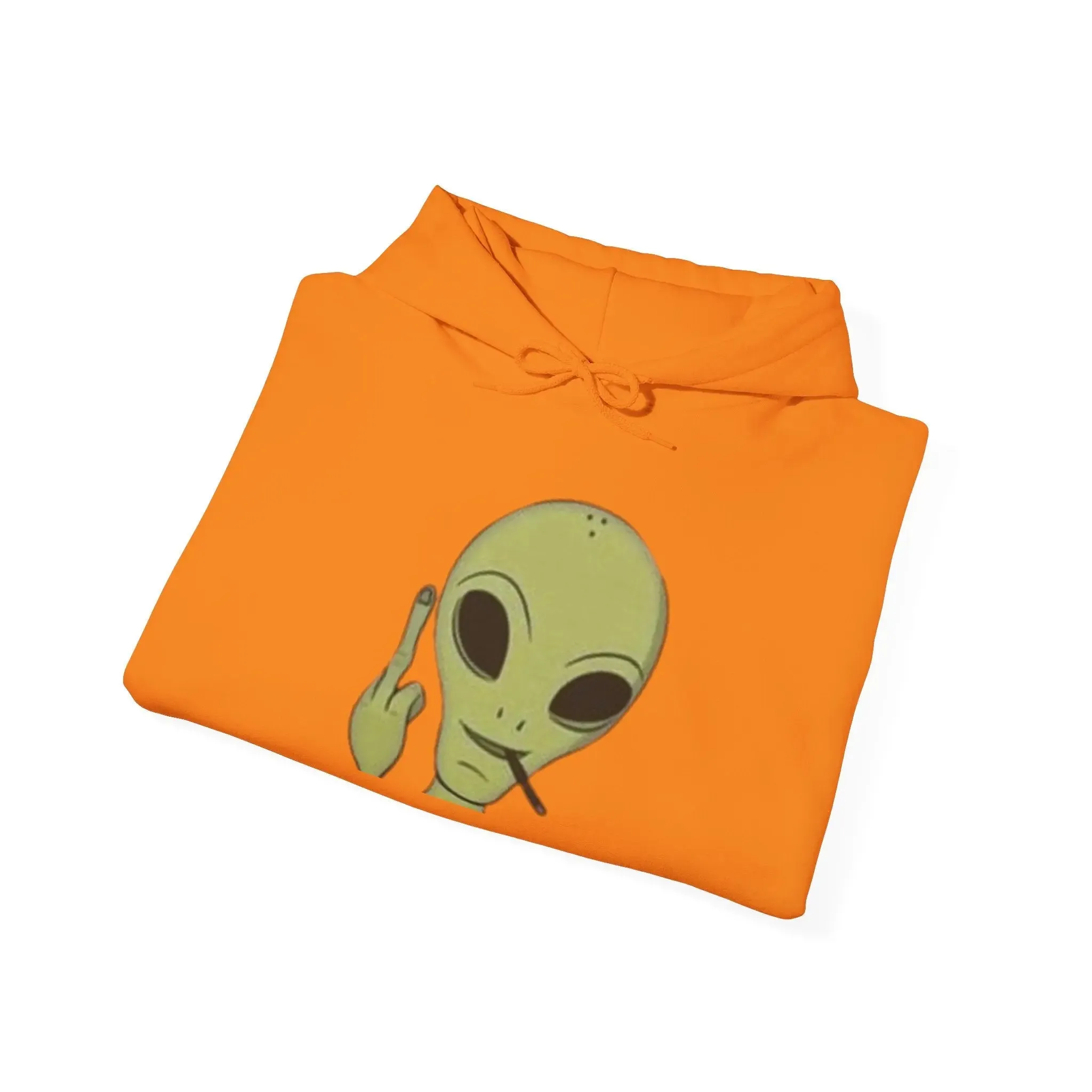 Alien Vibes MENS and women  Heavy Blend Hoodie - Fun Orange Sweatshirt for Casual Wear