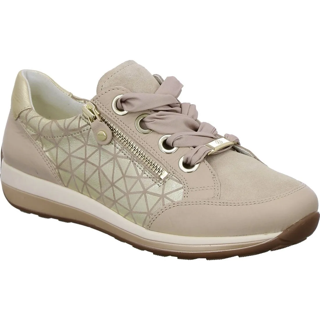 Ara Ladies Osaka Lace Up Zip Side Sneaker