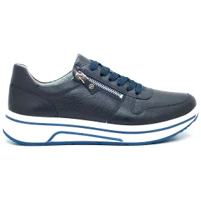 Ara Ladies Sapporo Lace Up Zip Side Sneaker