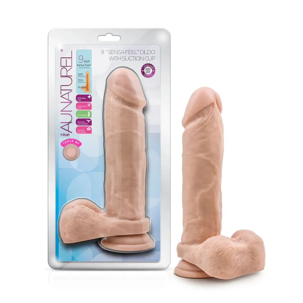 Au Naturel 9" Dual-Density Dildo With Suction Cup