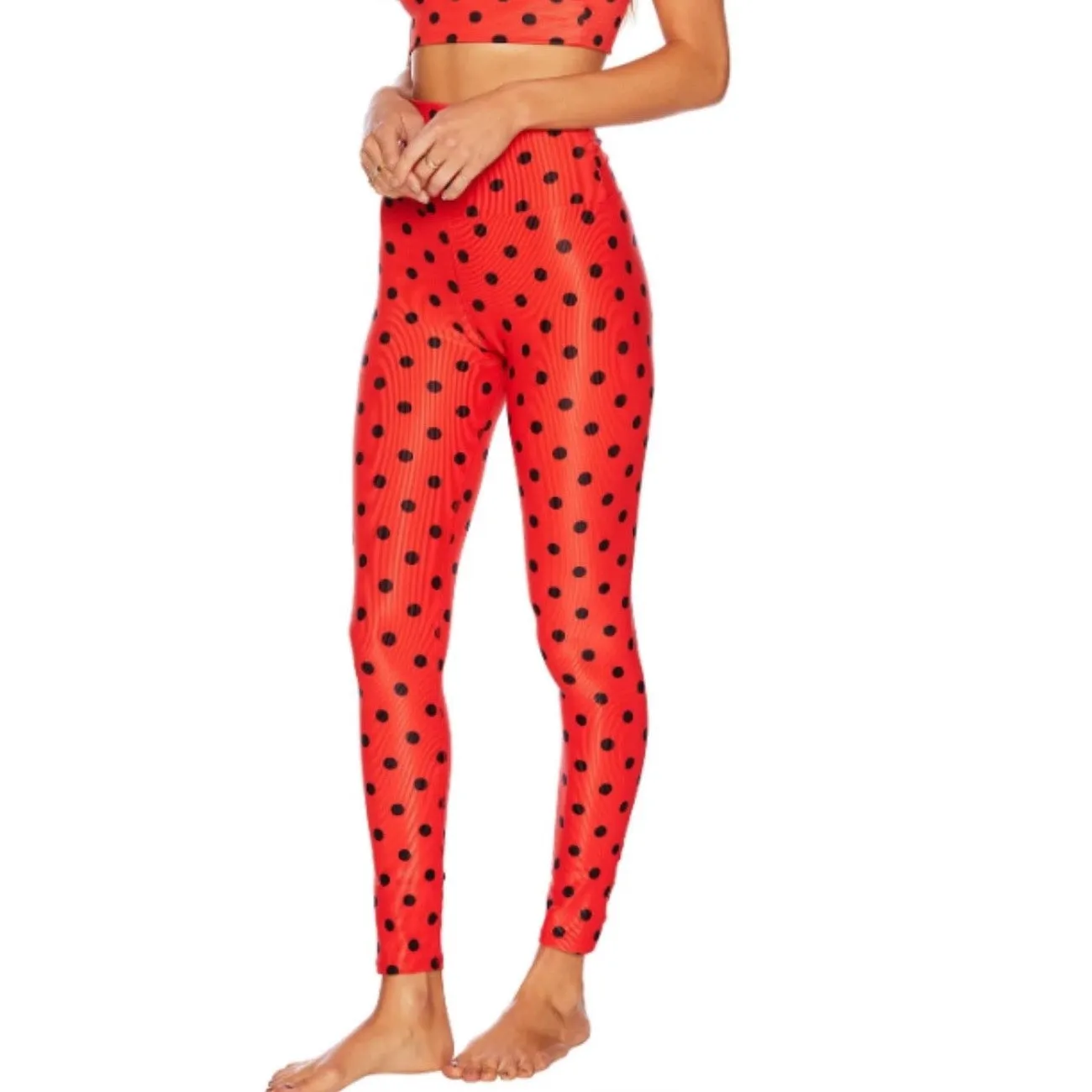 Ayla Legging - Scarlet Polka Dot