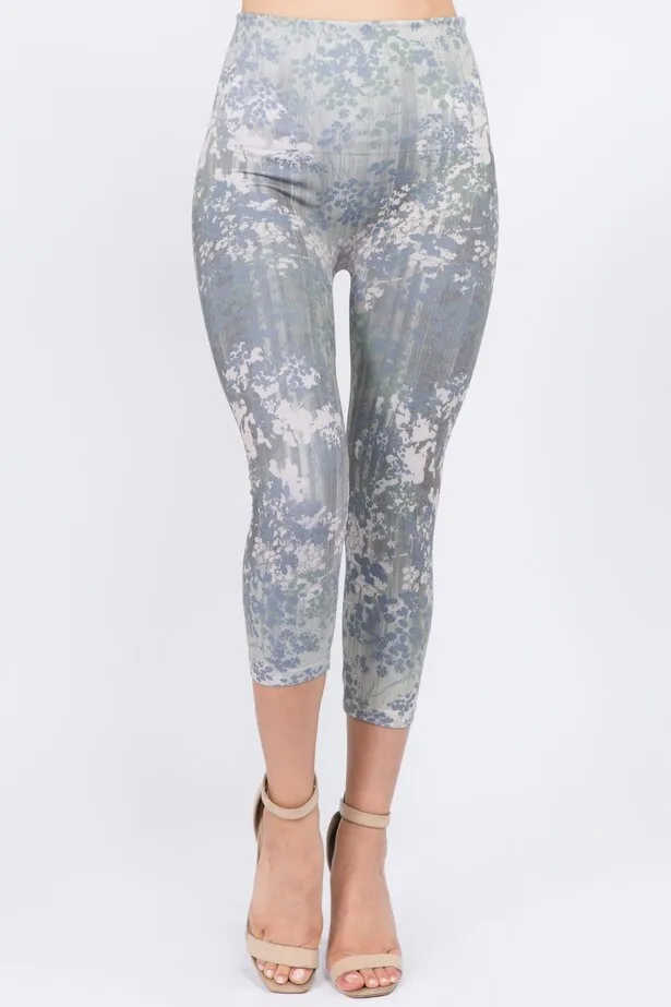 B4291B Capri/Short High Waist Leggings with Daphne Sublimation Print