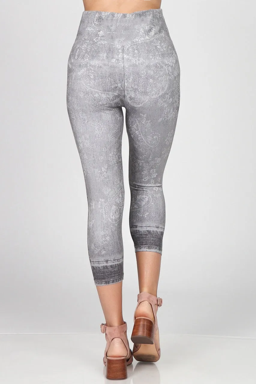 B4291V High Waist Crop Legging