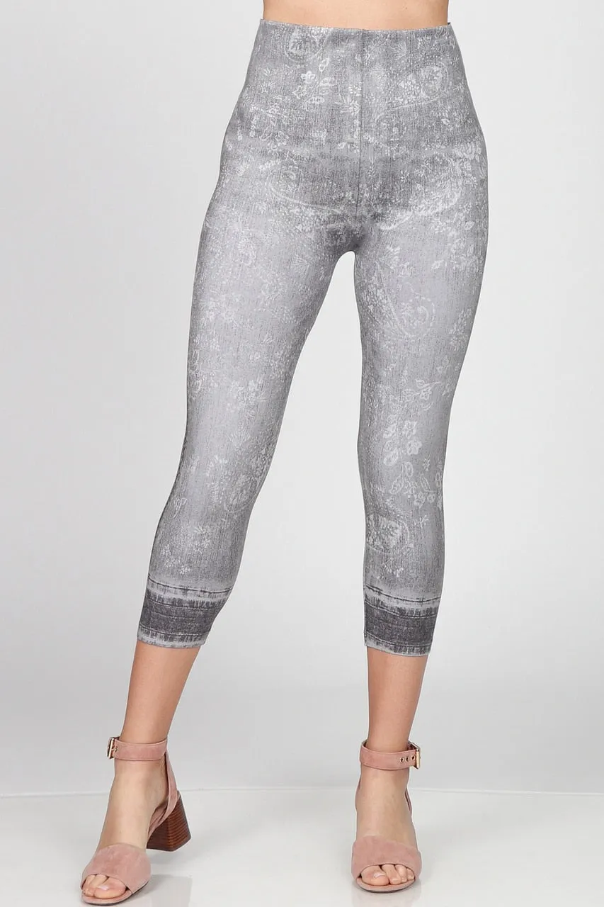 B4291V High Waist Crop Legging