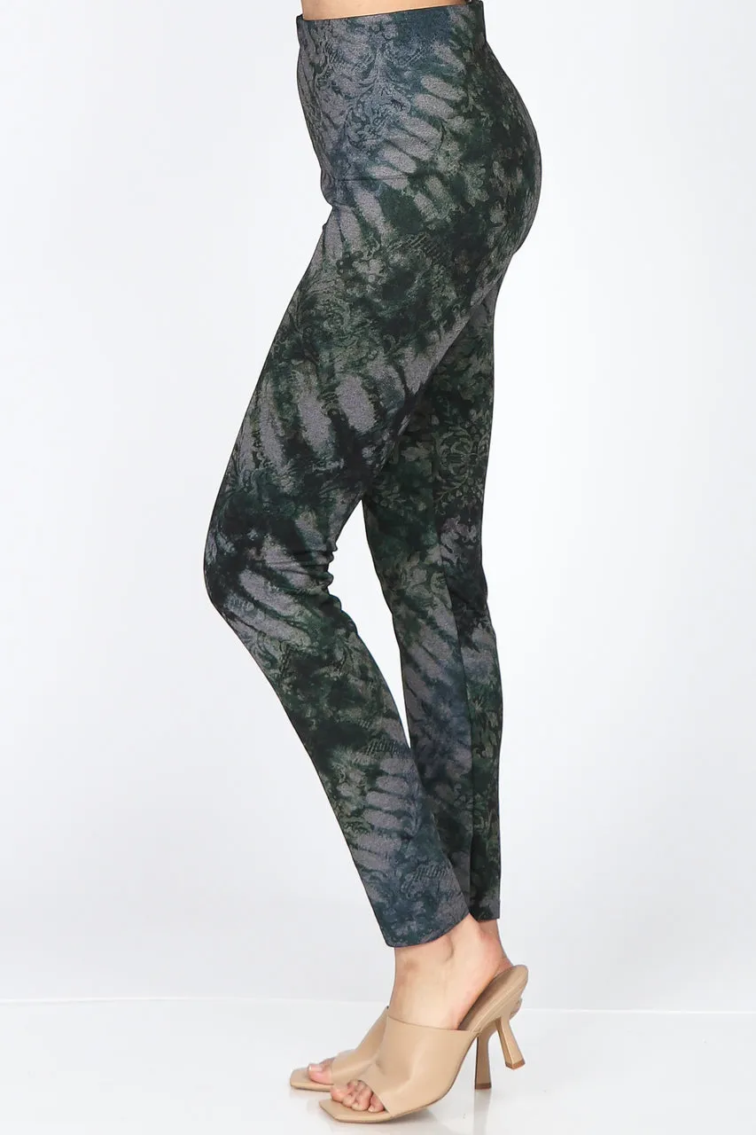 B4292CJ High Waist Full Length Legging - Mossy Green