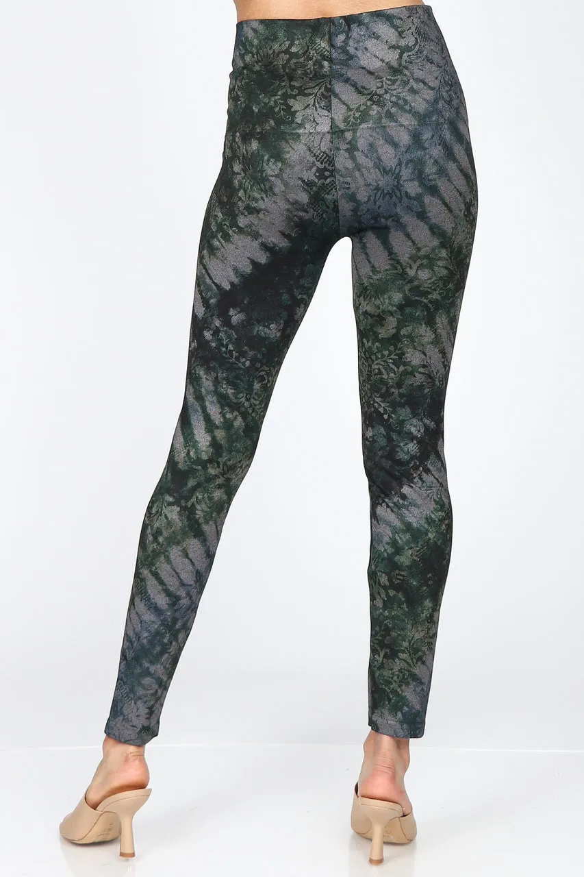 B4292CJ High Waist Full Length Legging - Mossy Green