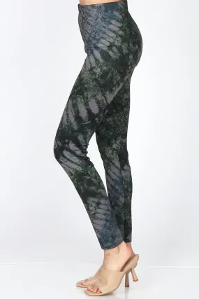 B4292CJ High Waist Full Length Legging - Mossy Green