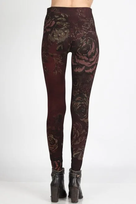 B4437K High Waist Full Length Legging Rebel Rose Garden