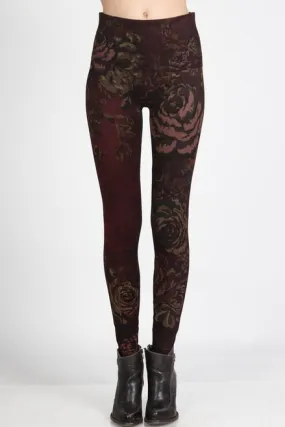 B4437K High Waist Full Length Legging Rebel Rose Garden