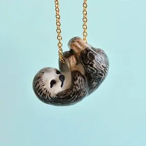 Baby Sloth Ceramic Pendant by Camp Hollow