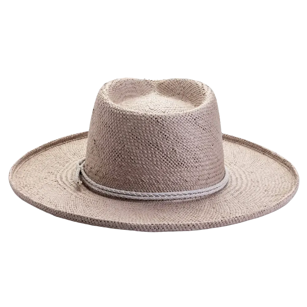 Bailey | Womens Grey Sun Straw Hat Western Cowgirl Hat - Bourbon Cowgirl