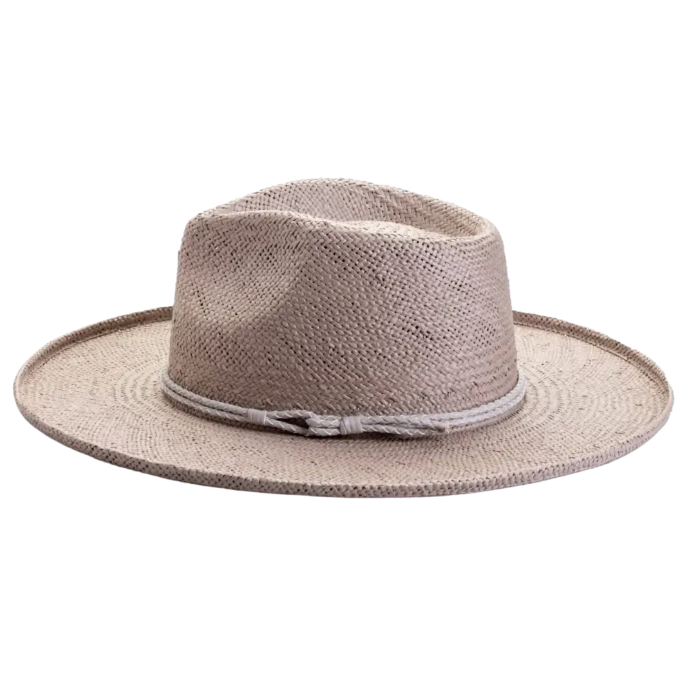 Bailey | Womens Grey Sun Straw Hat Western Cowgirl Hat - Bourbon Cowgirl