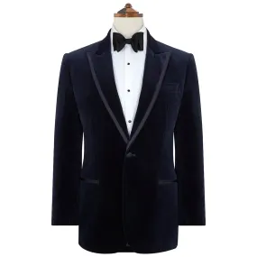 Balinteer Navy Velvet Jacket