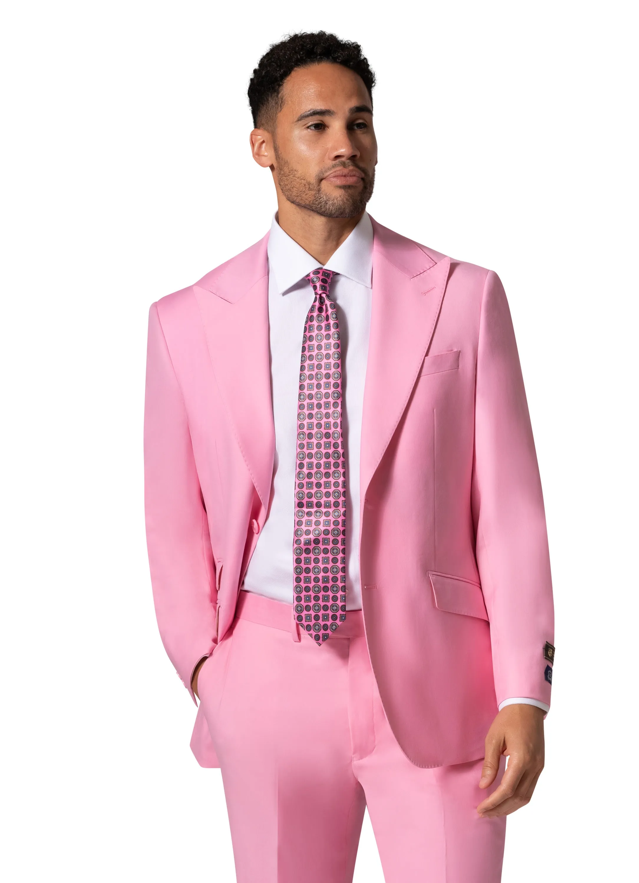 Berragamo Elegant - 10174.001 Wool Suit Modern Peak - Pink