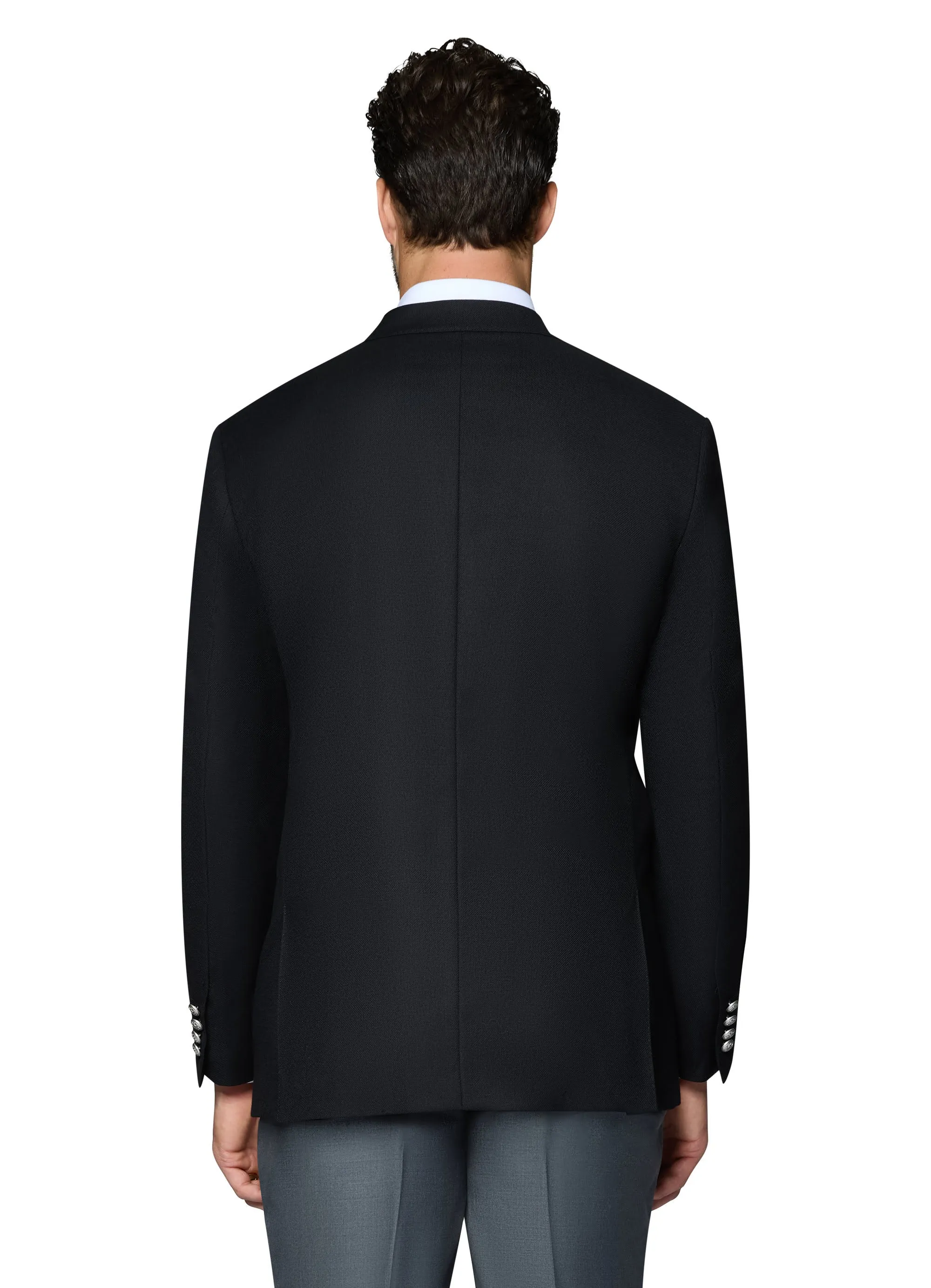 Berragamo Elegant Wool Blazer Modern Fit - Black