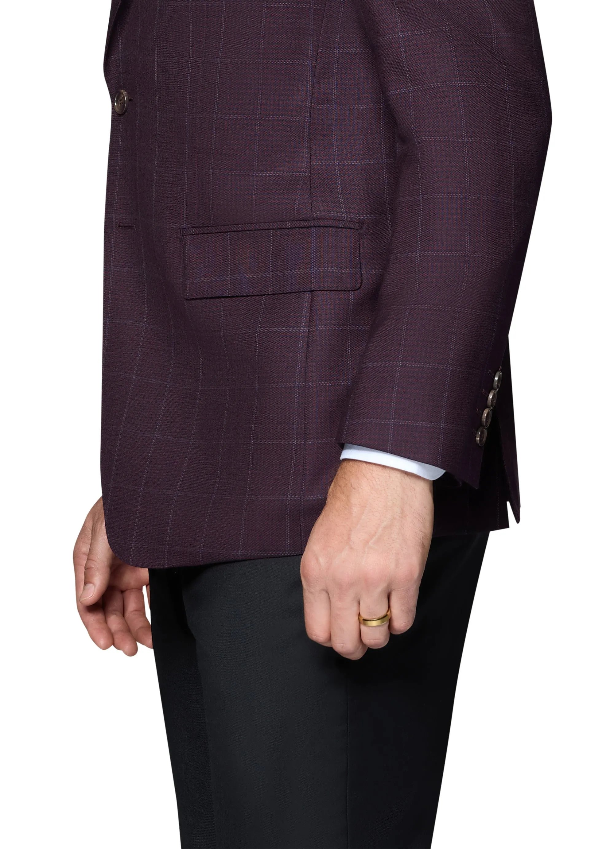 Berragamo Wool Sport Coat Modern Fit - Egg Plant