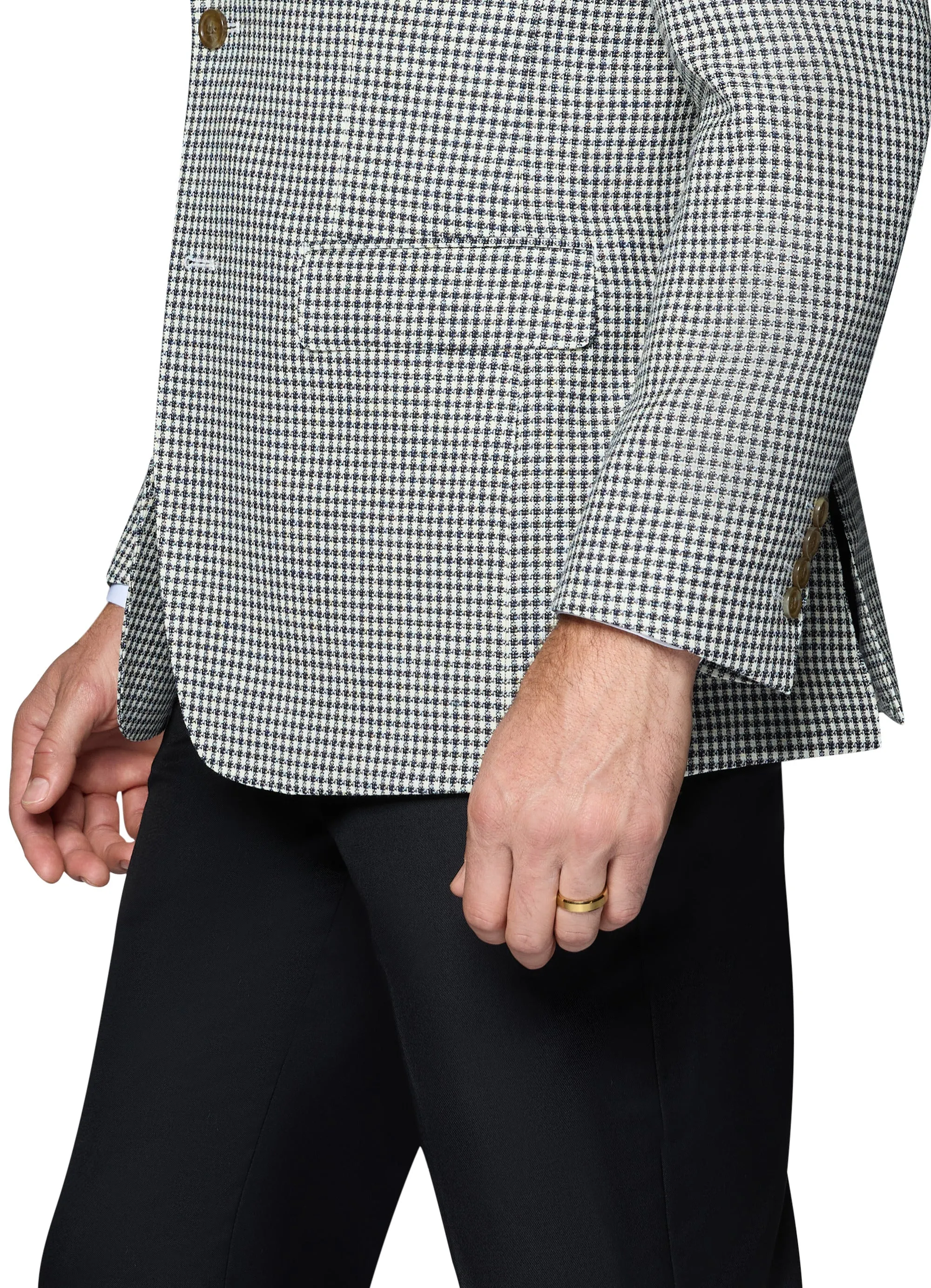 Berragamo Wool Sport Coat Modern Fit - Houndstooth