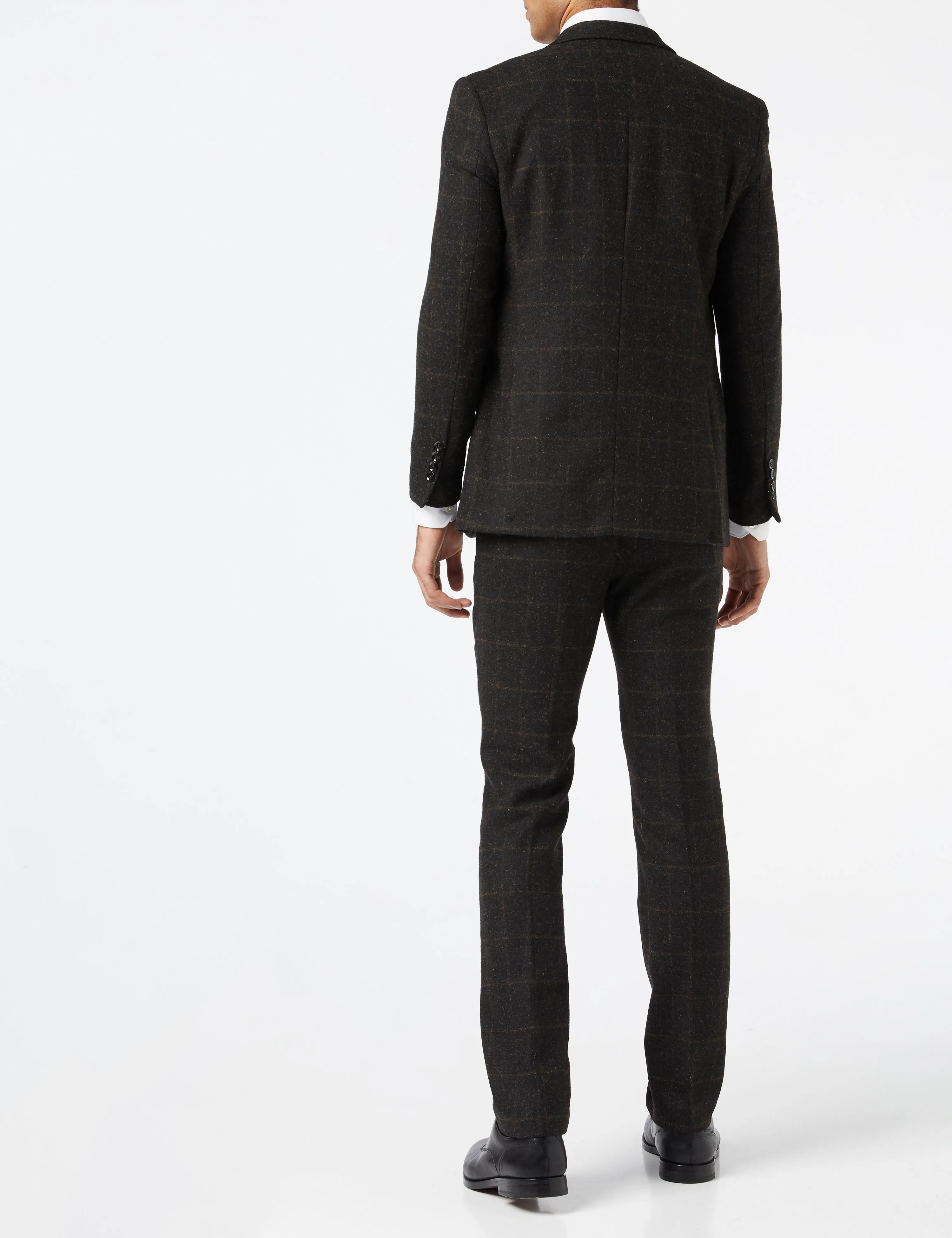 Black Tweed Check Suit