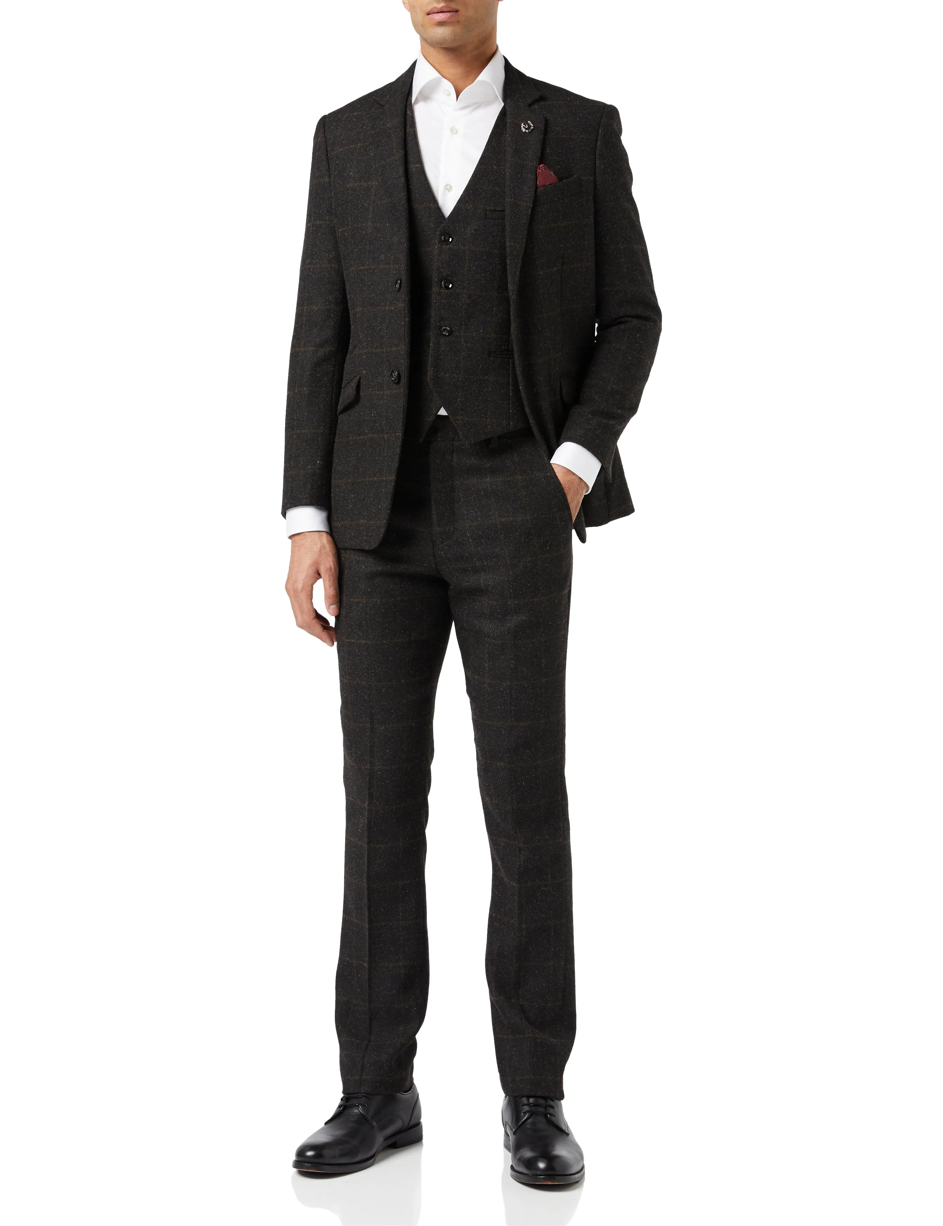 Black Tweed Check Suit