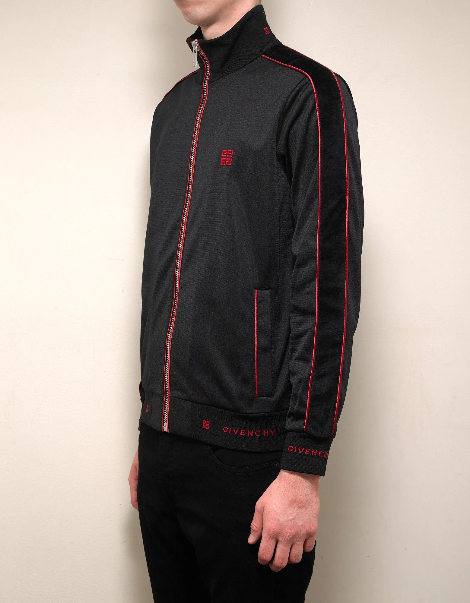 Black Velvet Band Zip Track Jacket