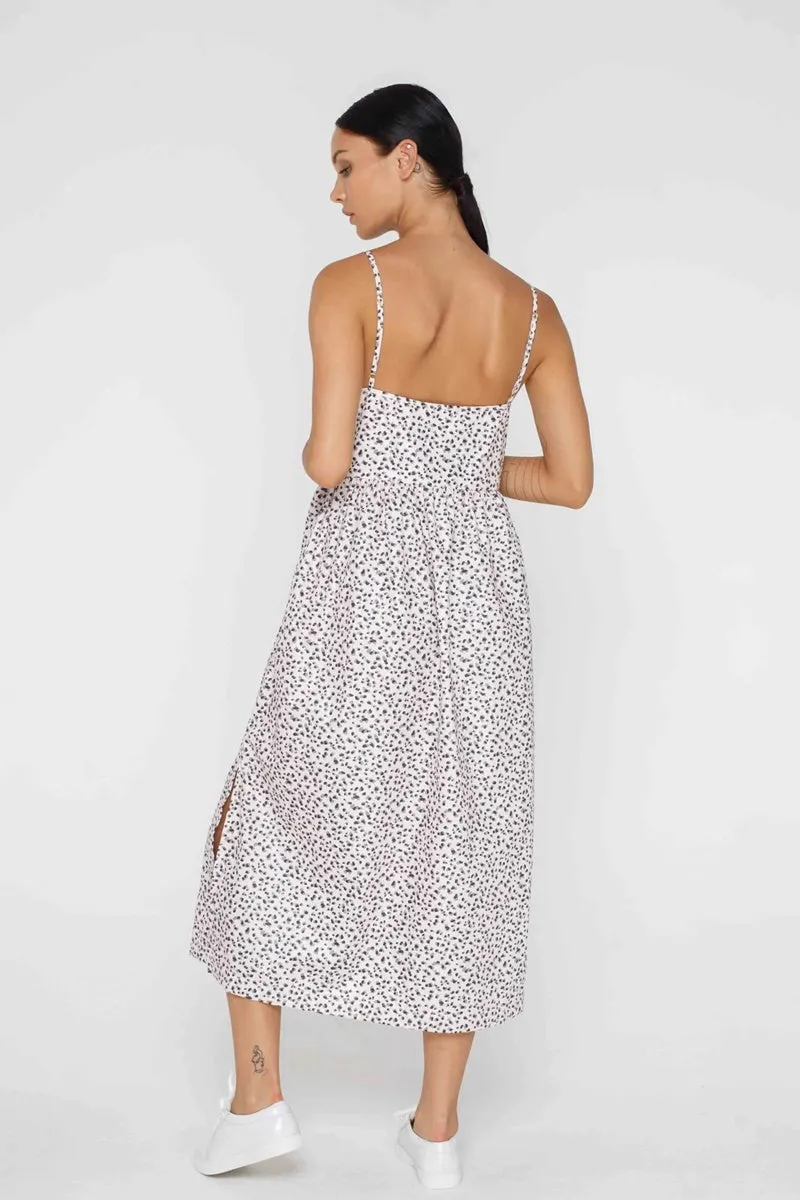 BLAK - Shall We Dance Dress - Dusty Pink Leopard