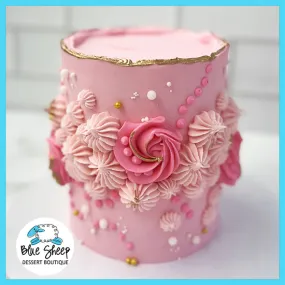 Blooming Blush Bliss Birthday Cake