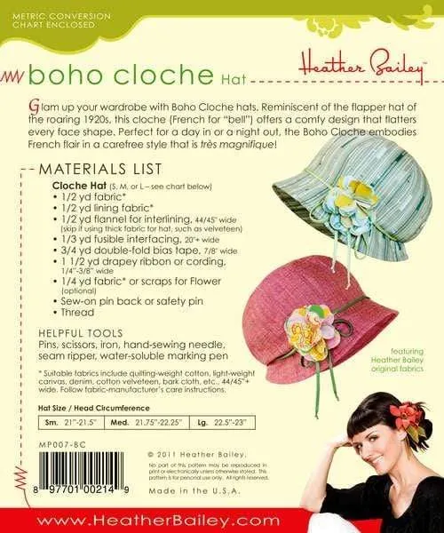 Boho Cloche Hat - Heather Bailey