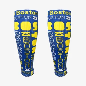 Boston Blue and Yellow Compression Leg Sleeves