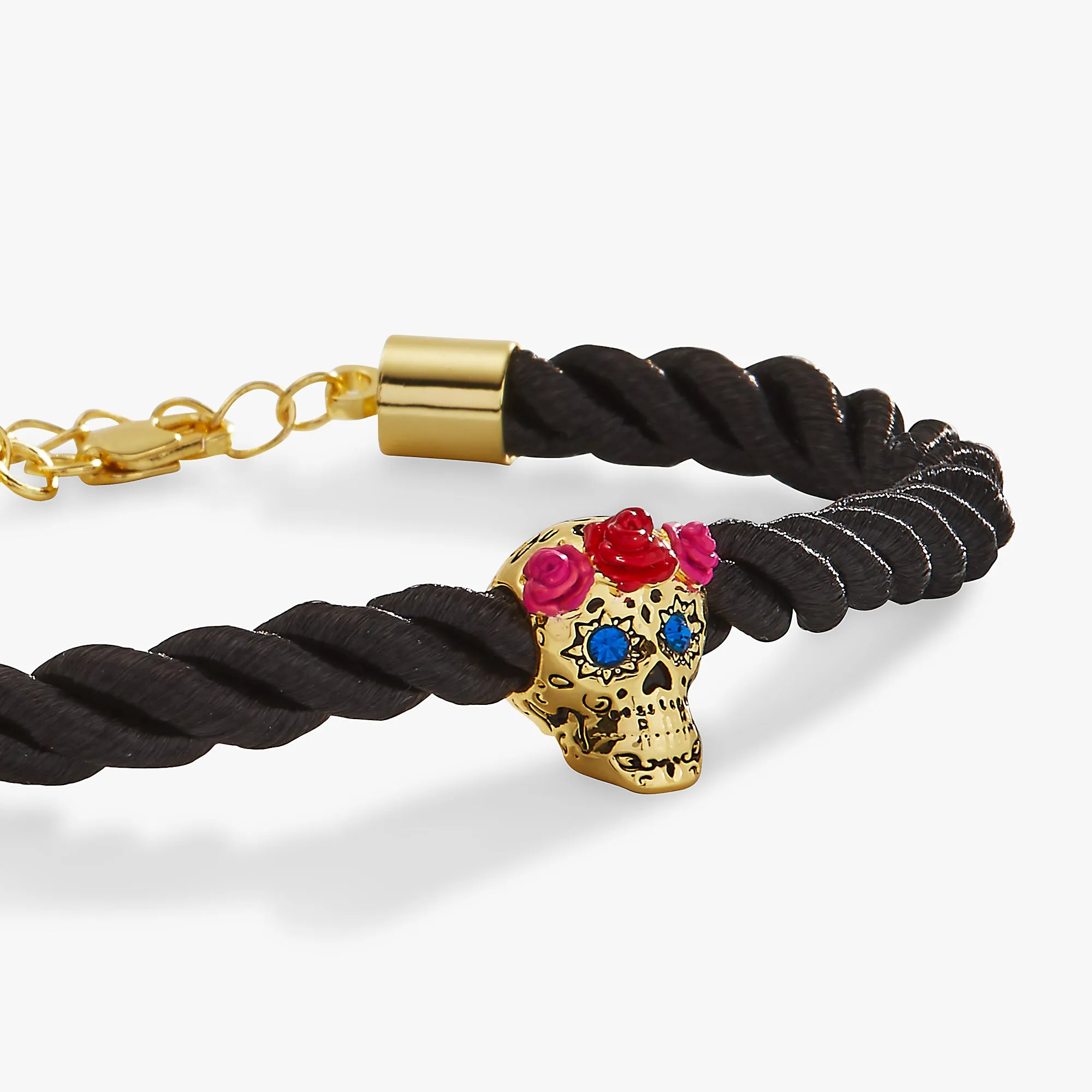 Calavera Sugar Skull Cord Bracelet