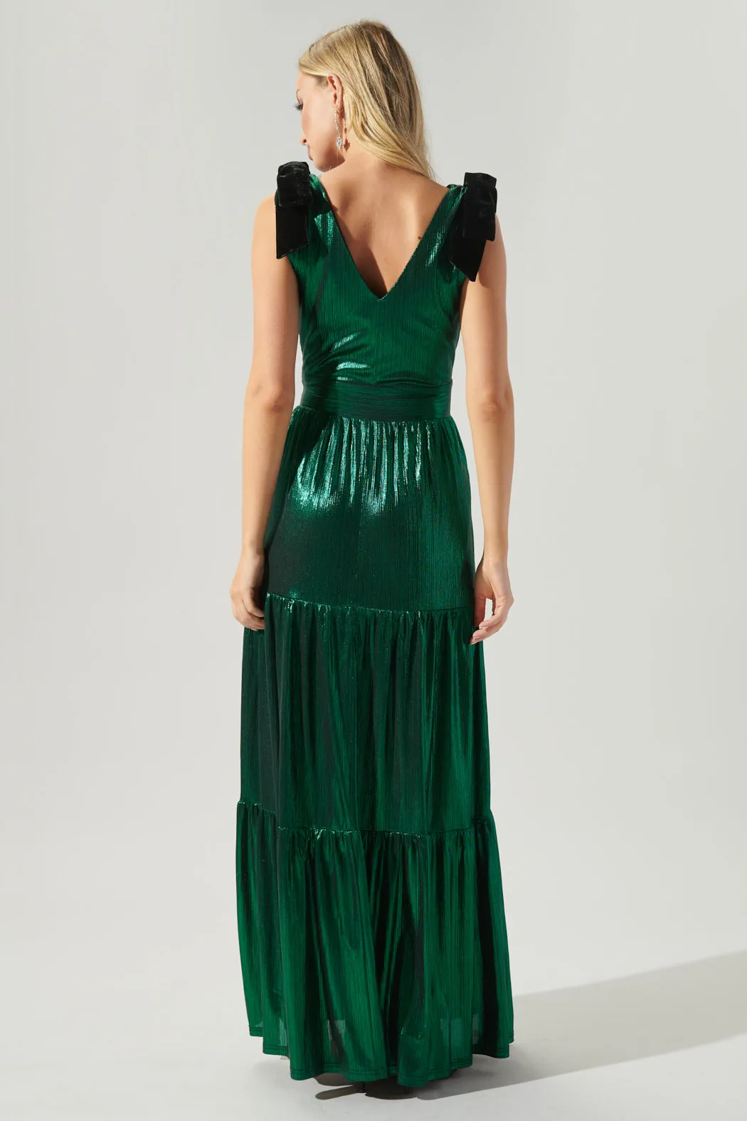 Cannes Liquid Satin Evening Maxi Dress