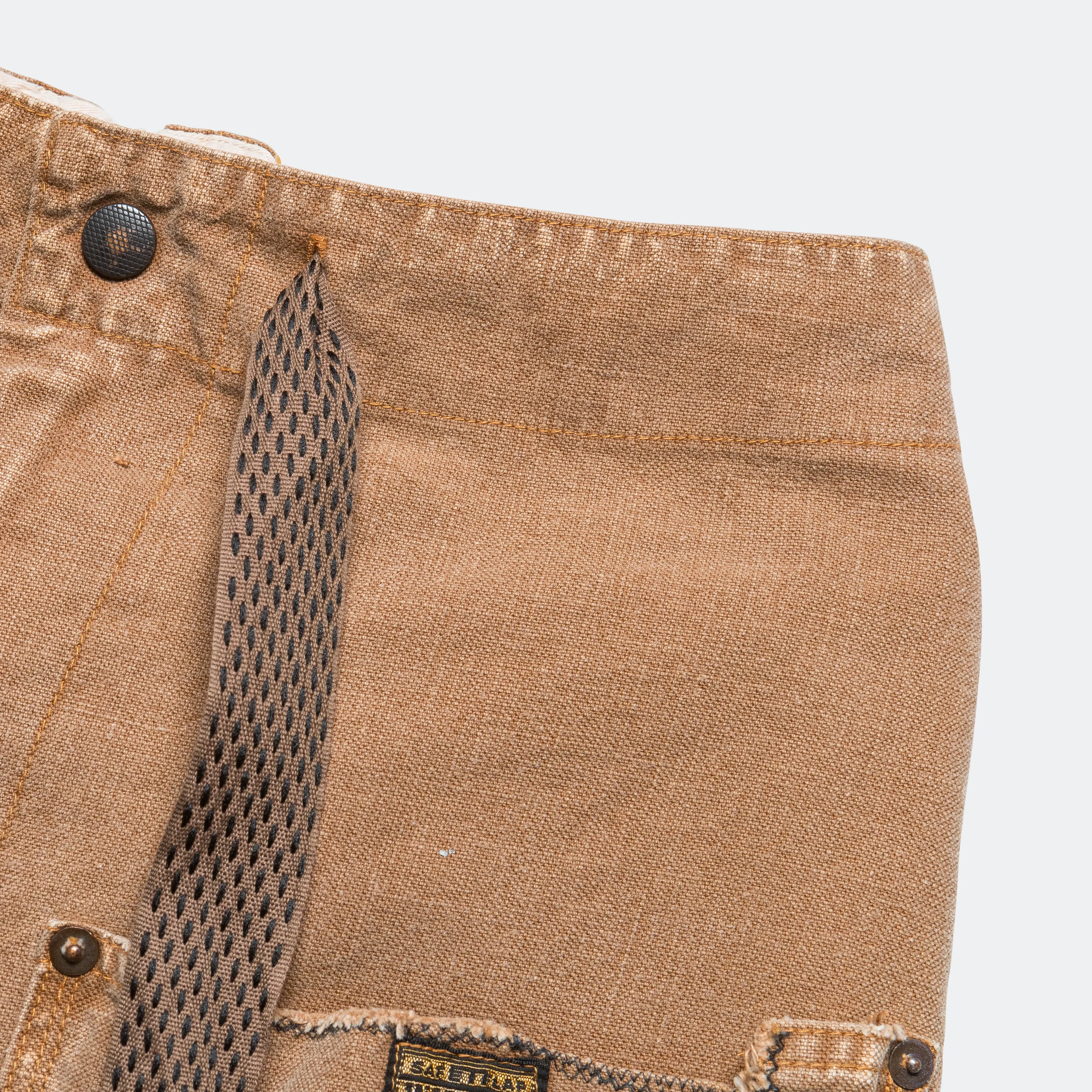 Canvas W-Knee EASY Baggy Pants (FARMER Remake) - Gold