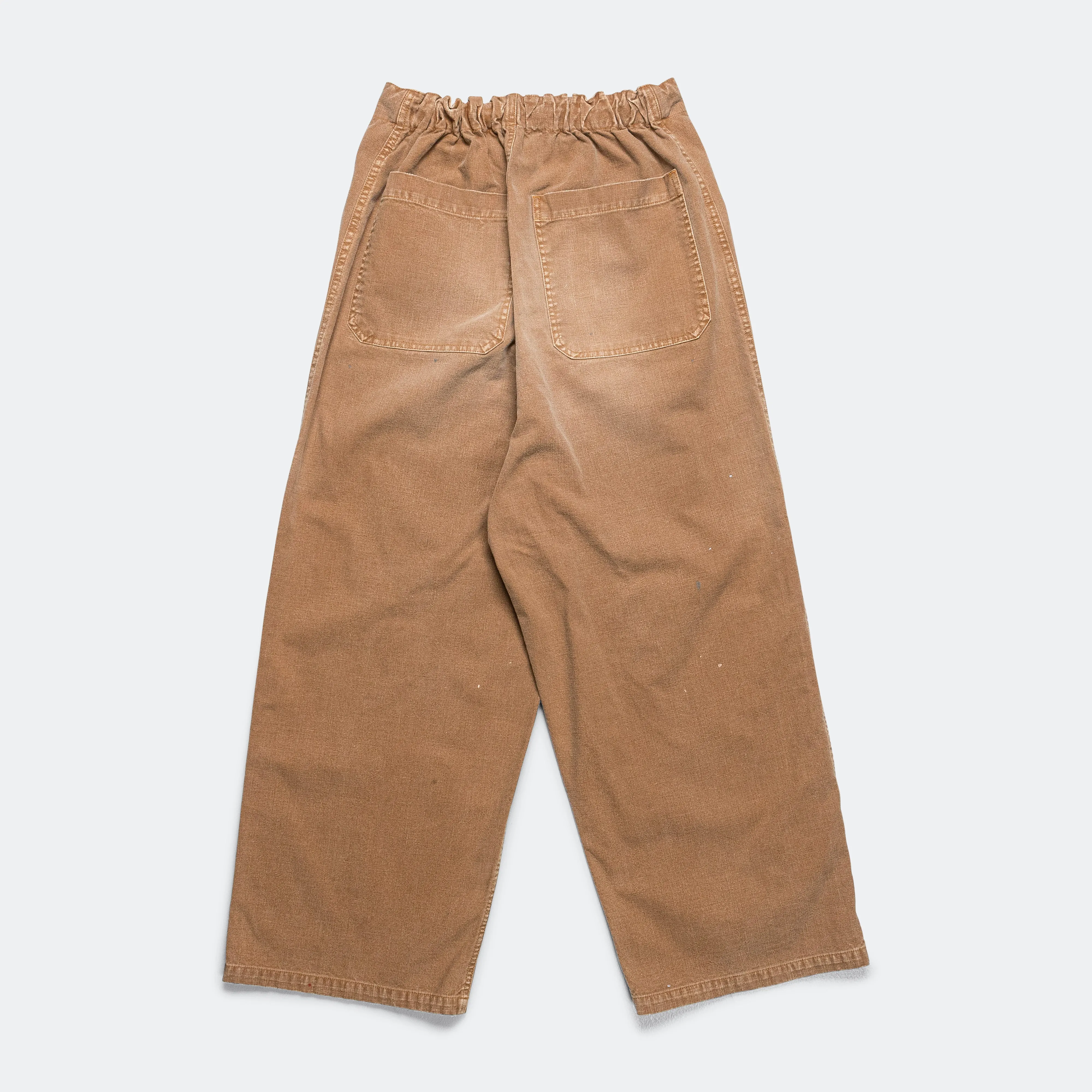 Canvas W-Knee EASY Baggy Pants (FARMER Remake) - Gold