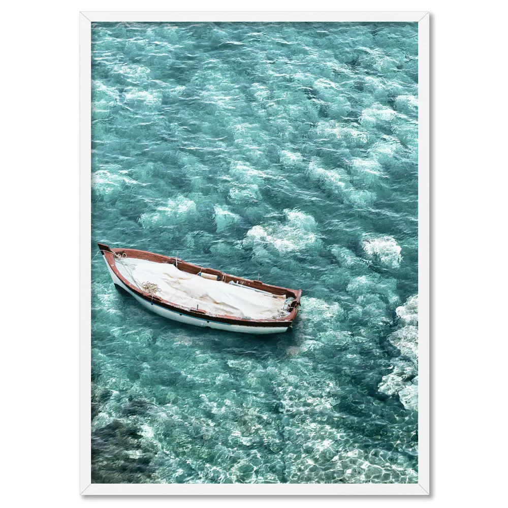 Capri Island Boat I - Art Print