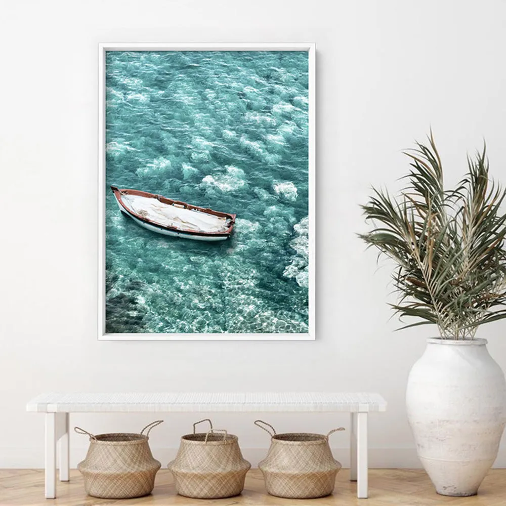 Capri Island Boat I - Art Print