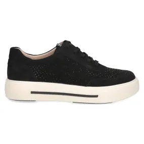 Caprice Ladies Suede and Crystal Soft Sneaker